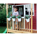 Cabane de jeux en bois Loft 500 - coloris rouge - Exit Toys