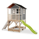 Cabane de jeux en bois Loft 500 - coloris gris - Exit Toys