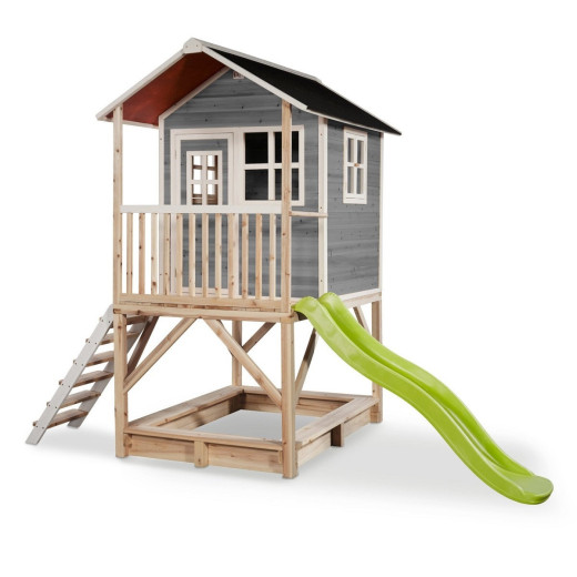 Cabane de jeux en bois Loft 500 - coloris gris - Exit Toys