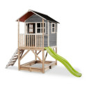 Cabane de jeux en bois Loft 500 - coloris gris - Exit Toys