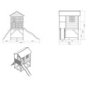 Cabane de jeux en bois Loft 500 - coloris gris - Exit Toys