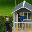 Cabane de jeux en bois Loft 500 - coloris gris - Exit Toys