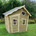 Cabane de jeux en bois Crooky 100 - coloris gris-beige - Exit Toys