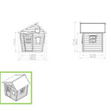 Cabane de jeux en bois Crooky 100 - coloris gris-beige - Exit Toys