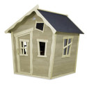 Cabane de jeux en bois Crooky 100 - coloris gris-beige - Exit Toys