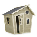 Cabane de jeux en bois Crooky 100 - coloris gris-beige - Exit Toys