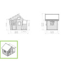 Cabane de jeux en bois Crooky 150 - coloris gris-beige - Exit Toys