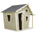 Cabane de jeux en bois Crooky 150 - coloris gris-beige - Exit Toys
