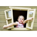 Cabane de jeux en bois Crooky 150 - coloris gris-beige - Exit Toys