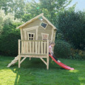 Cabane de jeux en bois Crooky 300 - coloris gris-beige - Exit Toys