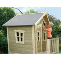 Cabane de jeux en bois Crooky 300 - coloris gris-beige - Exit Toys