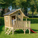 Cabane de jeux en bois Crooky 350 - coloris gris-beige - Exit Toys