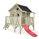 Cabane de jeux en bois Crooky 350 - coloris gris-beige - Exit Toys
