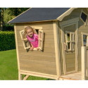 Cabane de jeux en bois Crooky 350 - coloris gris-beige - Exit Toys