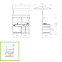 Cuisine d'extérieur Yummi 300 en bois massif - Exit Toys