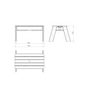Table de jeux en bois massif avec 2 bacs amovibles - Exit Toys