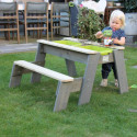 Table de jeux en bois massif avec 2 bacs amovibles - Exit Toys