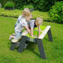 Table de jeux en bois massif avec 2 bacs et 1 banc - Exit Toys