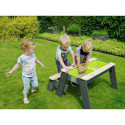 Table de jeux en bois massif avec 2 bacs et 1 banc - Exit Toys