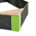 Bac à sable bateau 190x90cm en bois massif Aksent - Exit Toys