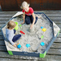 Bac à sable en bois massif 160x140cm - hexagonal - Aksent - Exit Toys