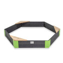 Bac à sable en bois massif 160x140cm - hexagonal - Aksent - Exit Toys