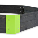Bac à sable en bois massif 160x140cm - hexagonal - Aksent - Exit Toys