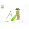 Station de jeux Charly en bois traité - balançoire double - FUNGOO