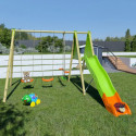 Portique Optima 2 balançoires+1 face à face+toboggan Trigano Jardin
