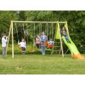 Portique Kahuna 2 balançoires+1 face à face+1 nacelle Trigano Jardin