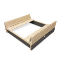 Bac à sable 136x132cm en bois avec 2 bancs Aksent - Exit Toys