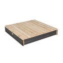 Bac à sable 136x132cm en bois avec 2 bancs Aksent - Exit Toys