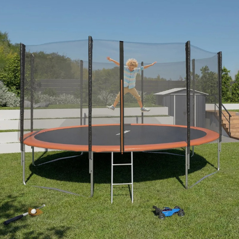 Trampoline avec diam. 427cm en acier et sur pieds Jou - Trigano Jardin