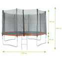 Trampoline avec diam. 427cm en acier et sur pieds Jou - Trigano Jardin