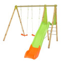 Portique amusant 2 balançoires+toboggan - Arroba - Trigano Jardin