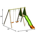 Portique amusant 2 balançoires+toboggan - Arroba - Trigano Jardin