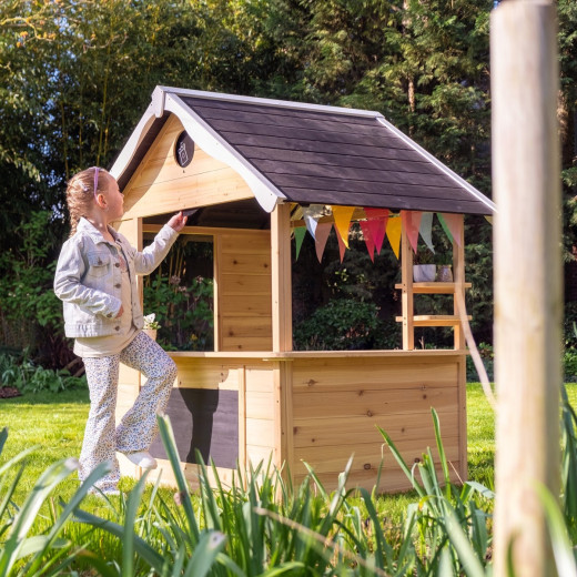 Cabane de jeux en bois Hika - naturel - conception ouverte - Exit Toys