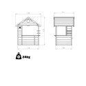 Cabane de jeux en bois Hika - naturel - conception ouverte - Exit Toys