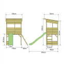 Cabane en bois Wildnis avec toboggan et coffre à jouets Westmann 