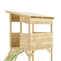 Cabane en bois Wildnis avec toboggan et coffre à jouets Westmann 