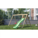 Portique avec toboggan – plate-forme sécurisée - 2 balançoires - Azalée