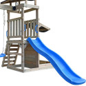 Aire de Jeux Bois Thermo Traité SAGAZ: 2 Balançoires, Toboggan | Abracadaprout