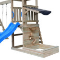 Aire de Jeux Bois Thermo Traité SAGAZ: 2 Balançoires, Toboggan | Abracadaprout