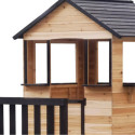 Maisonnette sur pilotis en bois FSC thermo-traité avec toboggan Schplouf - Abracadaprout