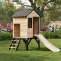 Maisonnette sur Pilotis Floutch avec Toboggan - Bois FSC Thermo-traité | Abracadaprout