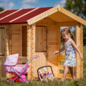 Cabane pour enfants en madriers bruts de 19mm - 130x164cm - Timbela