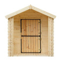 Cabane pour enfants en madriers bruts de 19mm - 130x164cm - Timbela