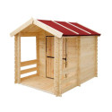 Cabane pour enfants en madriers bruts de 19mm - 130x164cm - Timbela
