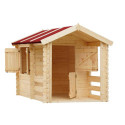 Cabane pour enfants en madriers bruts de 19mm - 130x164cm - Timbela
