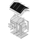 Cabane pour enfants en madriers bruts de 19mm - 130x164cm - Timbela